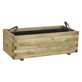 Jardinera de madera rectangular 141l baroque 110x50x38 cm forest