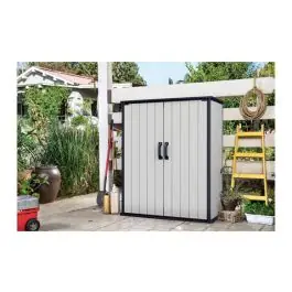 Arcon cobertizo exterior de resina premier alto 1700 l 140 x 73,6 x 170 cm keter