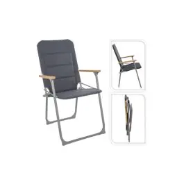 Silla camping plegable gris 62 x 55 x 92 cm import - Koopman