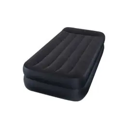 Colchon cama hinchable individual fiber tech 99x191x42 cm + inflador electrico intex