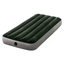 Colchon cama hinchable individual twin dura-beam 76x191x25 cm + con bomba de pie intex