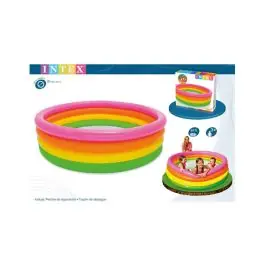 Piscina infantil hinchable cuatro aros bebe 168x46cm intex