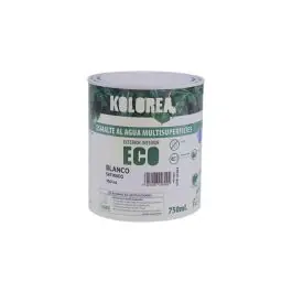Esmalte al agua eco satinado 750 ml blanco kolorea