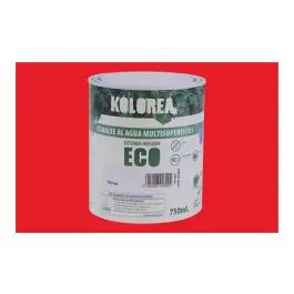 Esmalte al agua eco satinado 750 ml rojo china kolorea