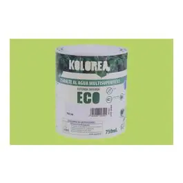 Esmalte al agua eco satinado 750 ml verde lima kolorea