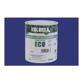 Esmalte al agua eco satinado 750 ml azul cantabrico kolorea
