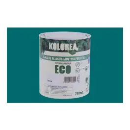 Esmalte al agua eco satinado 750 ml verde jade kolorea