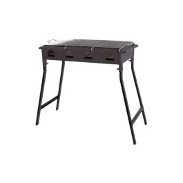 Barbacoa carbon-leña rectangular con parrilla cincada g 67 x 34 x 70 cm imex el zorro