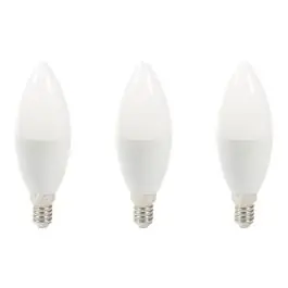 Bombilla iumin vela led 3 unid c37 e14 7w 800lm 3000k sonedas