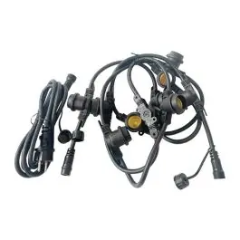 Guirnalda 10 x e27 ip44 7.5m extensible negro guirnalda 10x e27 ip44 7.5m extensible negro cristalrecord