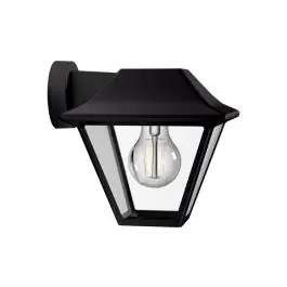 Aplique descendente alpenglow negro ip 44 sin bombilla philips