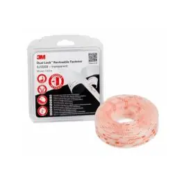 Cinta union desmontable dual lock sj3560 2,5 m x 25mm x 5,7 mm incoloro 3m