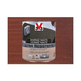 Barniz interior al agua ultra resistente mate 250 ml caoba v33