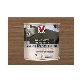 Barniz interior al agua ultra resistente mate 250 ml nogal v33