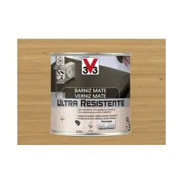 Barniz interior al agua ultra resistente mate 250 ml roble claro v33