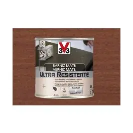 Barniz interior al agua ultra resistente mate 250 ml sapeli v33