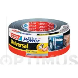 Cinta americana universal extra power 50 m x 50 mm plata tesa tape