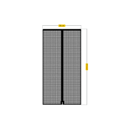 Mosquitera para puerta cortina magnetica antracita 90x210 cm schellenberg