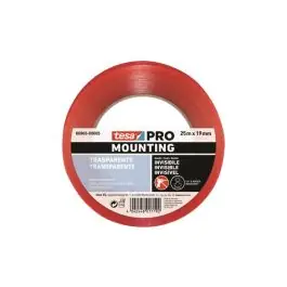 Cinta doble cara mounting pro superficies lisas 25 m x 19 mm transparente tesa tape