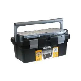 Caja herramientas abs negro profesional 400 x 225 x 190 mm asa plastico ironside