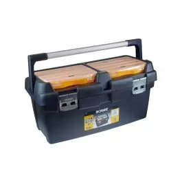 Caja herramientas abs negro profesional 600 x 305 x 295 mm asa aluminio ironside