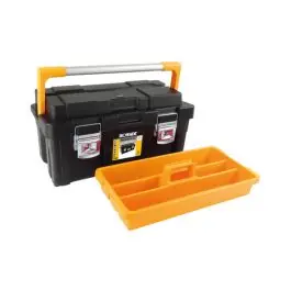 Caja herramientas abs negro profesional plus 1 bandeja 550 x 300 x 275 mm asa aluminio ironside