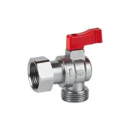 Valvula escuadra caldera termo 3/4 m-h maneta roja genebre