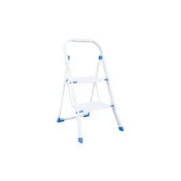 Taburete escalera praktico 2 peldaños blanco ambit - Kylate