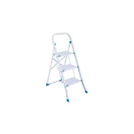 Taburete escalera praktico 3 peldaños blanco ambit - Kylate