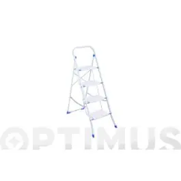 Taburete escalera praktico 4 peldaños blanco ambit - Kylate