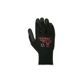 Guante nilon recubierto nitrilo foam agility dots talla 7 juba