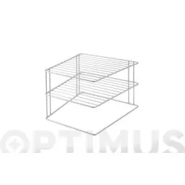 Estante cocina rinconero 3 alturas palio plata mate cromado metaltex