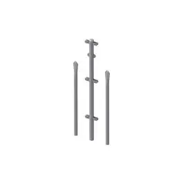 Conjunto poste refuerzo galvanizado 1,5/1,80 m mrt