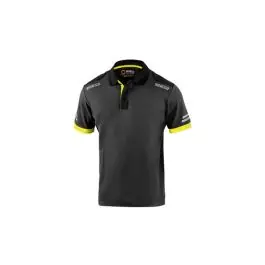 Polo tecnico 180 gr gris / amarillo fluor talla m sparco