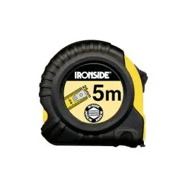 Flexometro abs/caucho con freno 5 m x 25 mm ironside