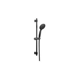 Set barra ducha young line acero inox negro mate 66 cm wenko