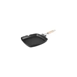 Grill ondulado aluminio fundido asa abatible lif 28 cm induccion ibili