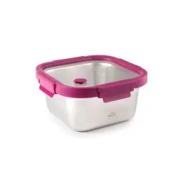 Contenedor alimentos cuadrado inox 640 ml etern lacor