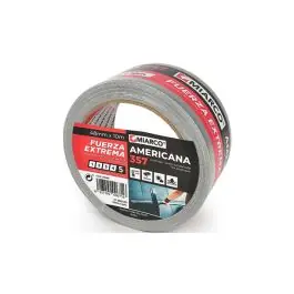 Cinta americana 357 10 m x 50 mm plata miarco
