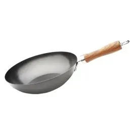 Wok induccion de acero de carbono mango madera 32 cm wecook!