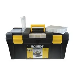 Caja herramientas abs negro tool box l 580 x 280 x 280 mm ironside