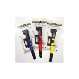 Bomba inflar bicicleta aluminio para valvulas fv/av/ mango ergonomico 3 bar colores surtidos bottari