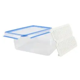 Contenedor hermetico rectangular 3,7 l rejilla emsa