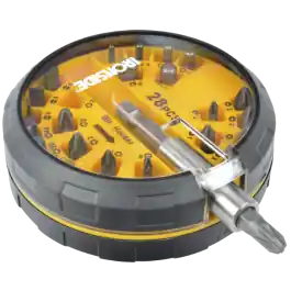 Puntas atornillar, set 28 pzas. organizador, hockey puck ironside