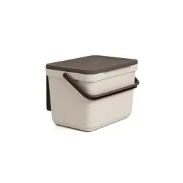 Cubo organico con soporte ecohome 6 l tapa marron tatay