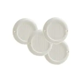 Kit 4 rejillas atornillar d-6,4cm abs blanco fepre