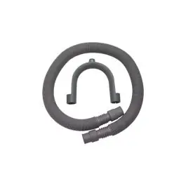 Manguera descarga lavadora extensible con curva 0,60 - 2 m h2o
