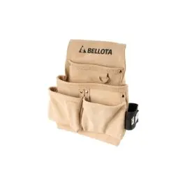 Bolsa portaherramientas de piel 4 bolsillos bellota