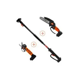 Kit sierra a bateria +tijera+pertiga 2 baterias altuna