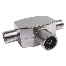 Distribuidor antena coaxial 1 hembra 2 machos blin axil